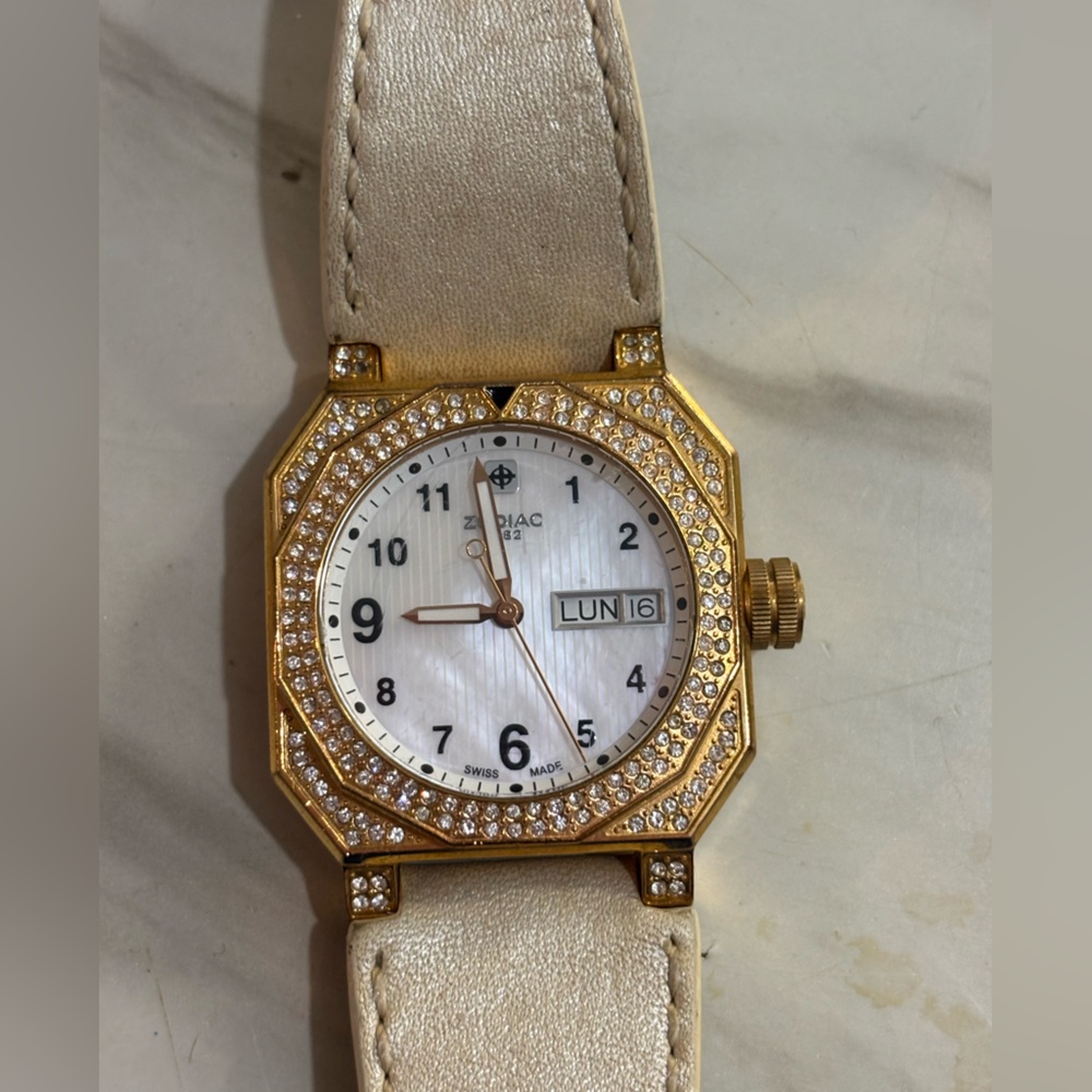 Zodiac Gold and Cream Women's Watch